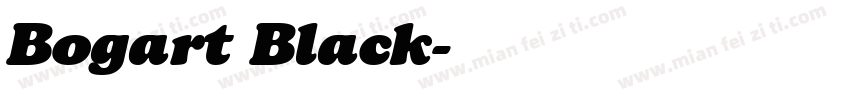 Bogart Black字体转换